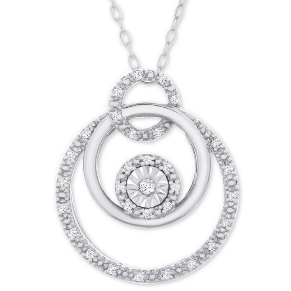 NWT Diamond & Sterling Silver Necklace